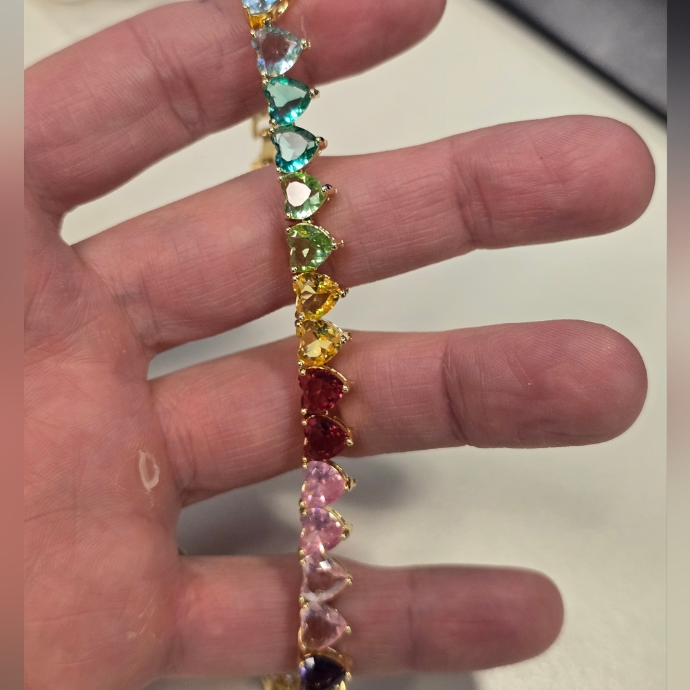 Heart tennis bracelet - Picture 4 of 6